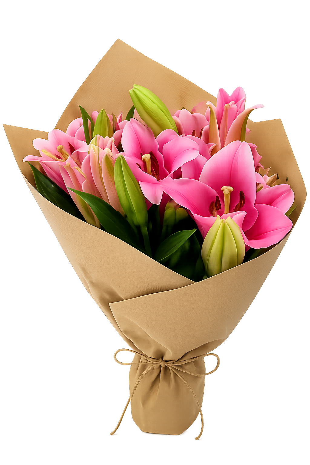 Oriental Pink Lillies Bunch
