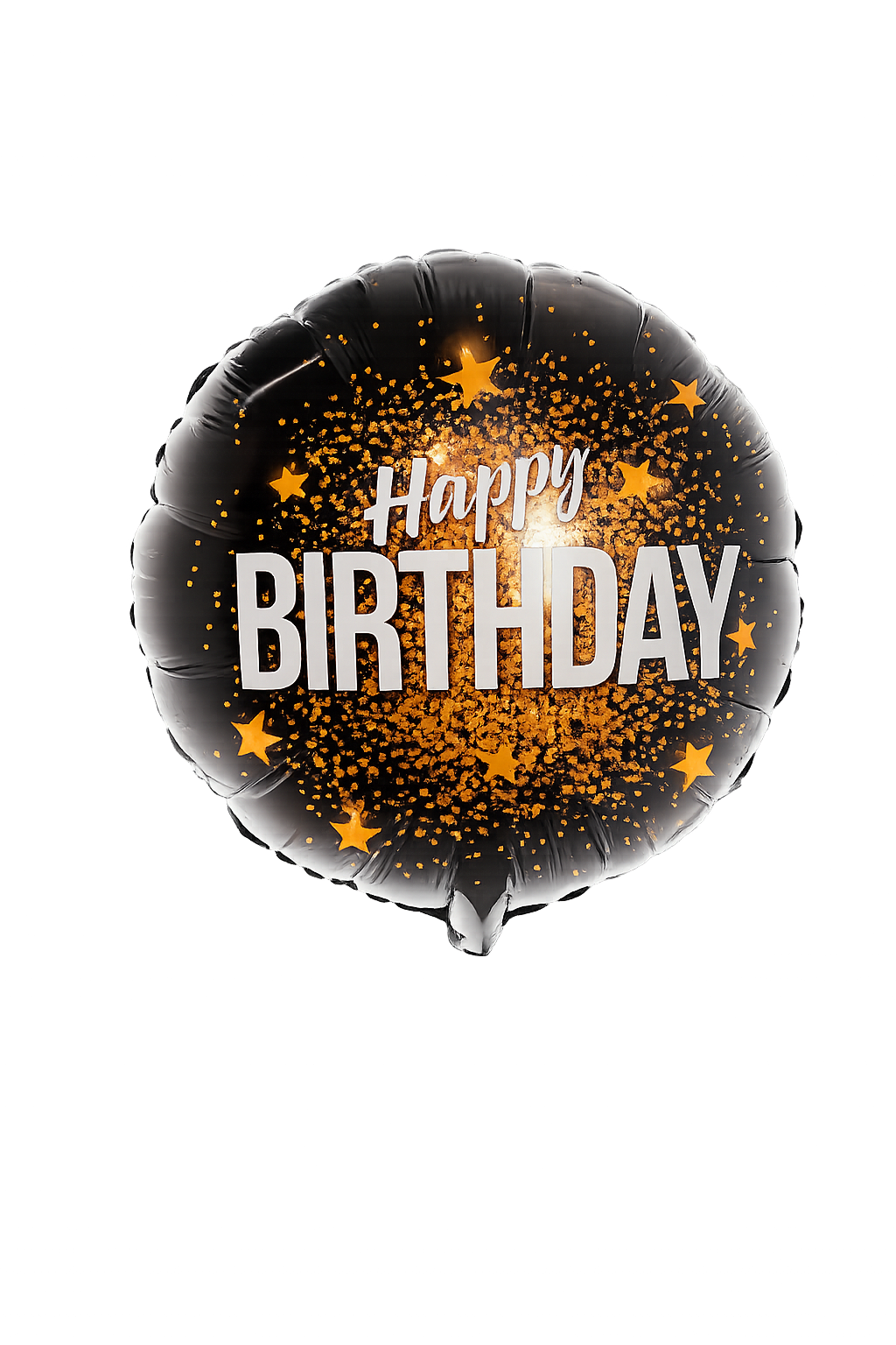 Happy Birthday Confetti Black Foil Balloon 18"
