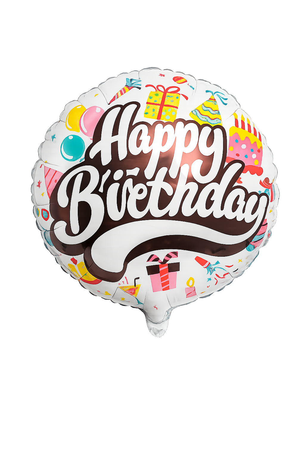 Round Happy Birthday Foil Balloon 18"